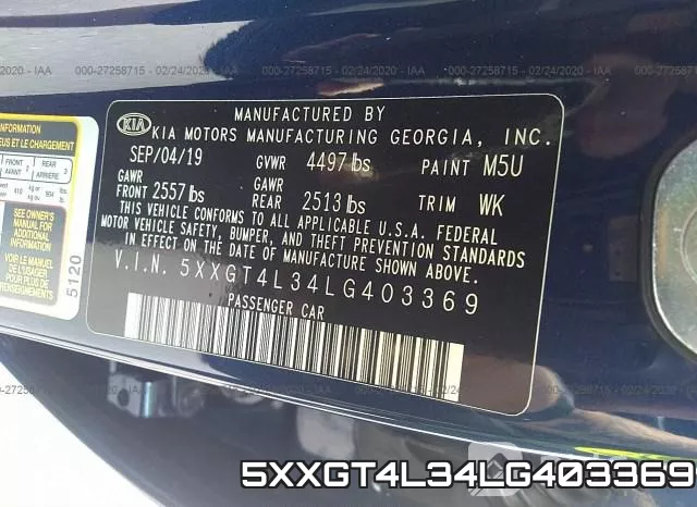 5XXGT4L34LG403369 фото 10