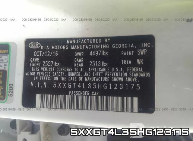 5XXGT4L35HG123175 фото 10