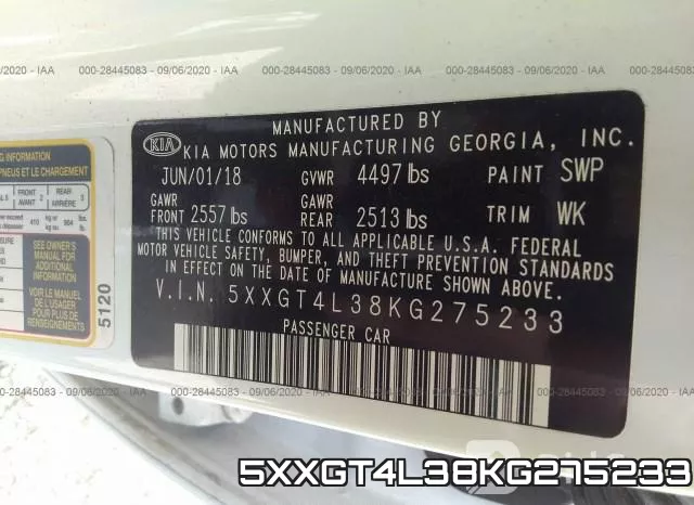 5XXGT4L38KG275233 фото 10