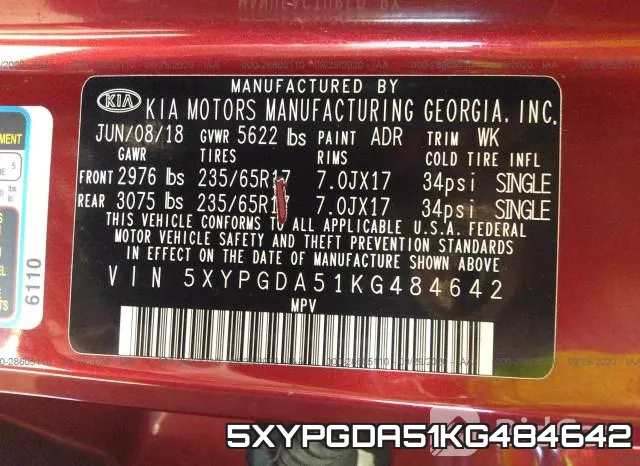 5XYPGDA51KG484642 фото 10