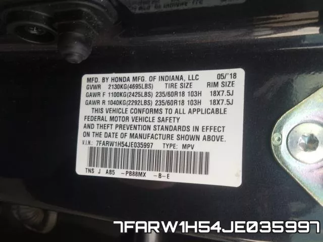 7FARW1H54JE035997 фото 2