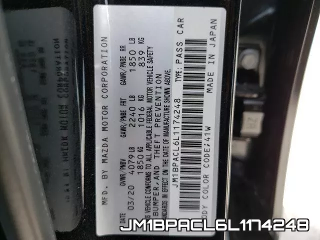 JM1BPACL6L1174248 фото 2