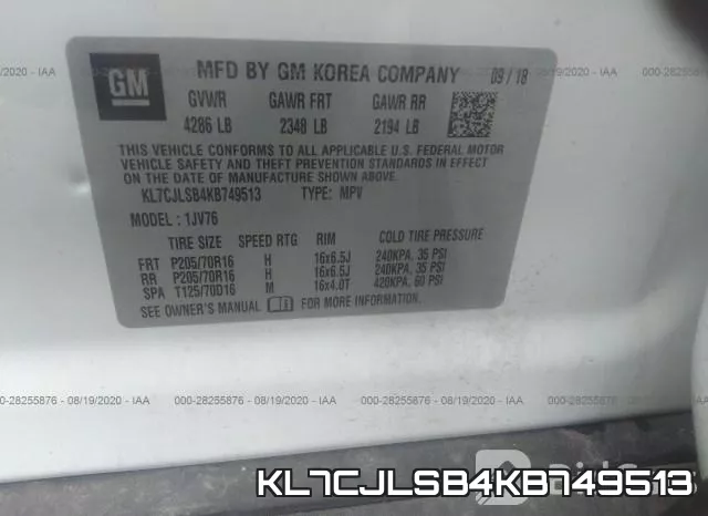 KL7CJLSB4KB749513 фото 10