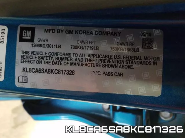 KL8CA6SA8KC817326 фото 2