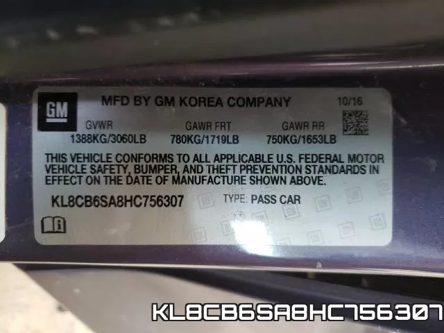 KL8CB6SA8HC756307 фото 2