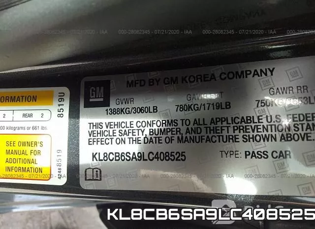 KL8CB6SA9LC408525 фото 10