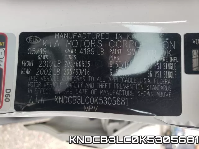 KNDCB3LC0K5305681 фото 2