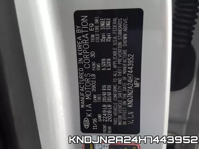 KNDJN2A24H7443952 фото 2