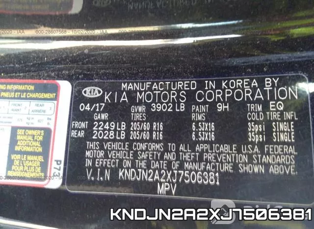 KNDJN2A2XJ7506381 фото 10