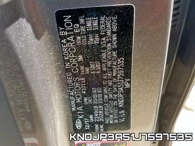 KNDJP3A51J7597535 фото 2