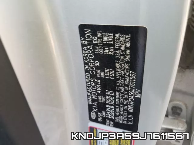 KNDJP3A59J7611567 фото 2