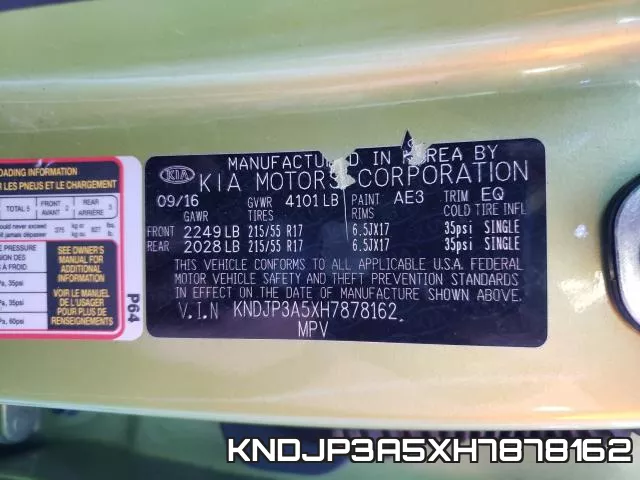 KNDJP3A5XH7878162 фото 2
