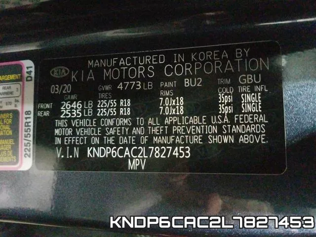 KNDP6CAC2L7827453 фото 2