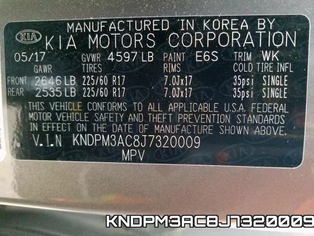 KNDPM3AC8J7320009 фото 2