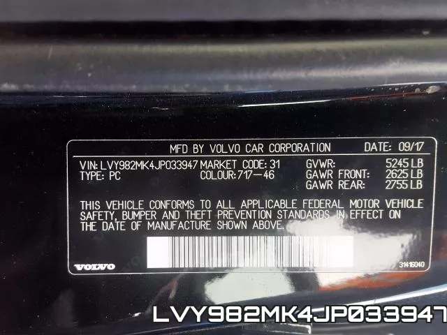 LVY982MK4JP033947 фото 2