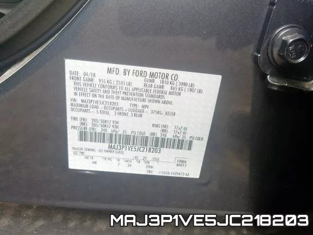 MAJ3P1VE5JC218203 фото 2