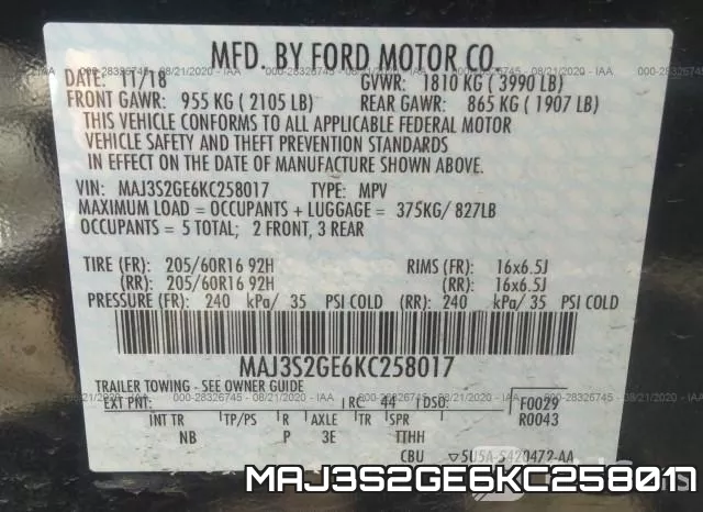 MAJ3S2GE6KC258017 фото 10