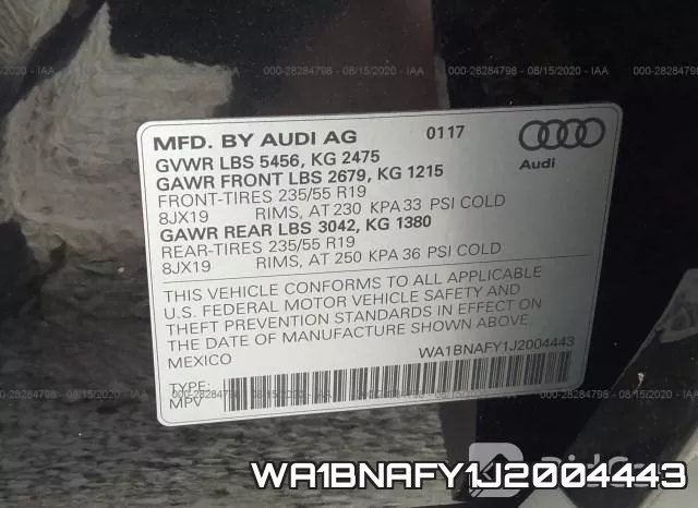 WA1BNAFY1J2004443 фото 10