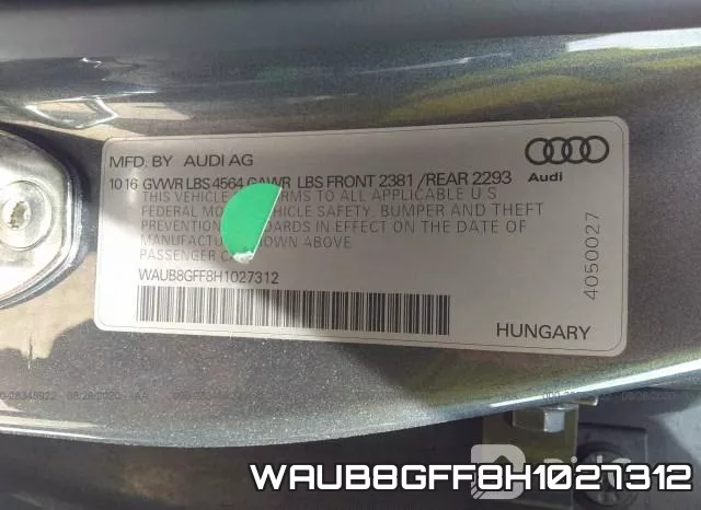 WAUB8GFF8H1027312 фото 10