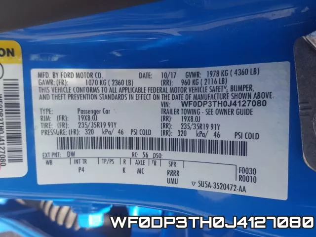 WF0DP3TH0J4127080 фото 2