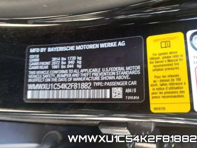 WMWXU1C54K2F81882 фото 2