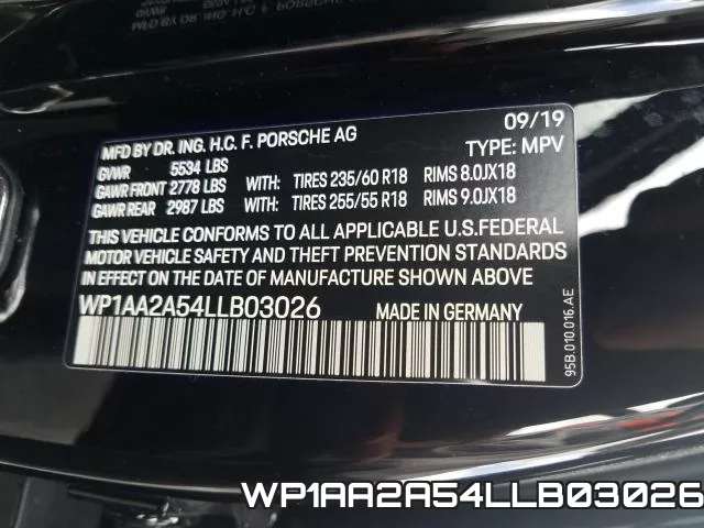 WP1AA2A54LLB03026 фото 2