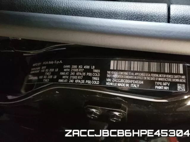 ZACCJBCB6HPE45304 фото 2
