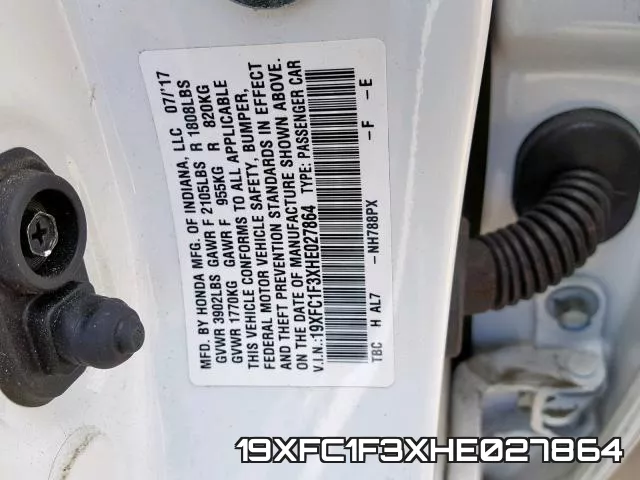 19XFC1F3XHE027864 фото 2
