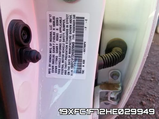 19XFC1F72HE029949 фото 2
