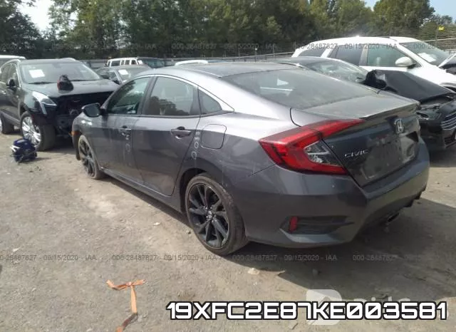 19XFC2E87KE003581 фото 4