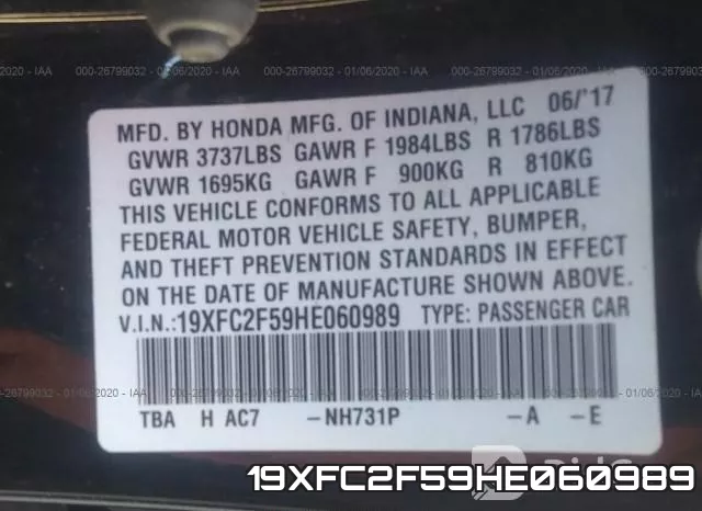 19XFC2F59HE060989 фото 10