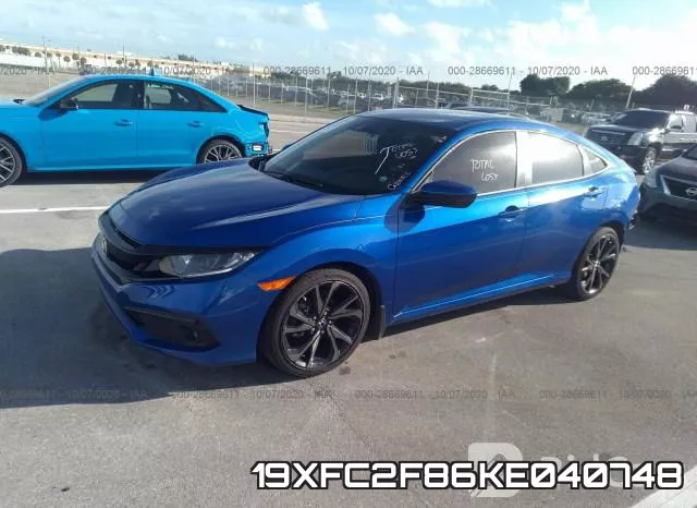 19XFC2F86KE040748 фото 3