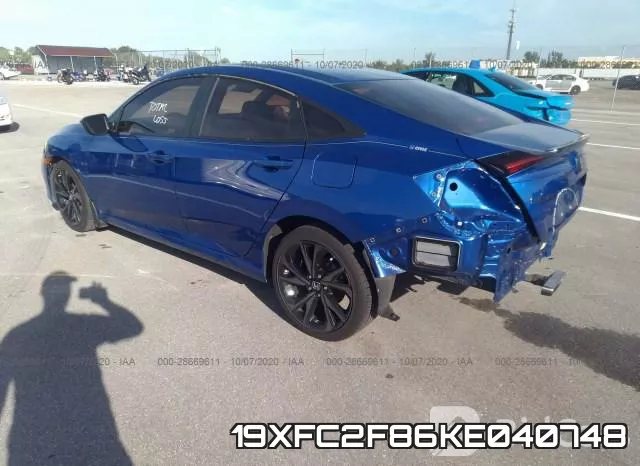19XFC2F86KE040748 фото 4