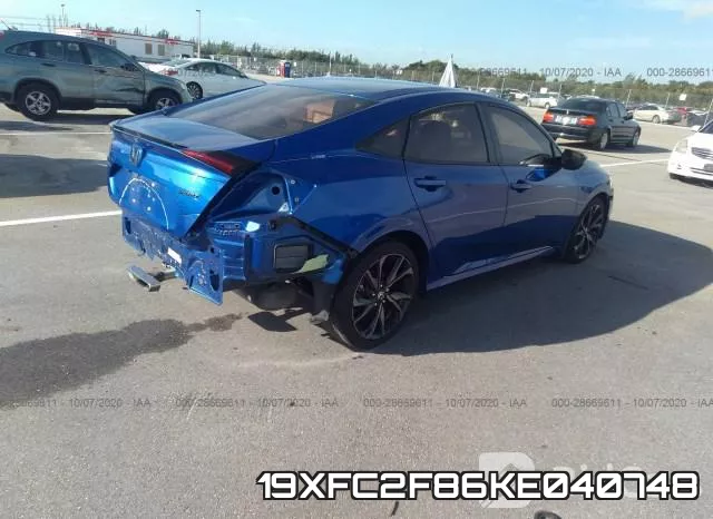 19XFC2F86KE040748 фото 5