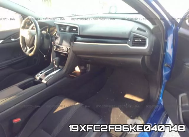 19XFC2F86KE040748 фото 6