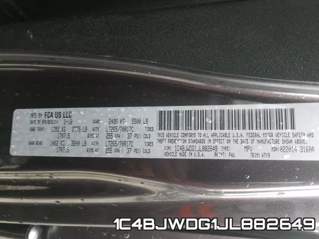 1C4BJWDG1JL882649 фото 2