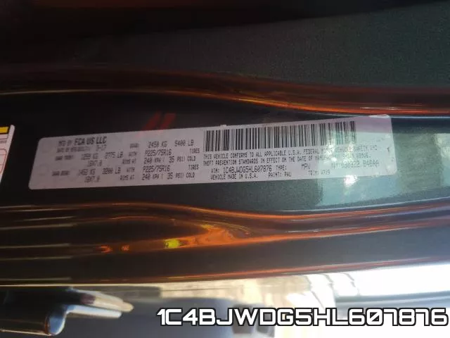 1C4BJWDG5HL607876 фото 2