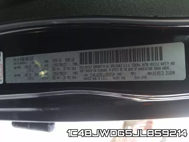 1C4BJWDG5JL859214 фото 2