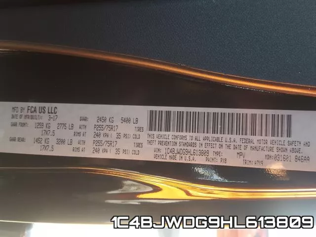 1C4BJWDG9HL613809 фото 2