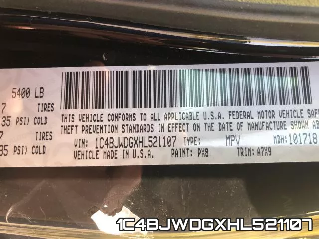 1C4BJWDGXHL521107 фото 2