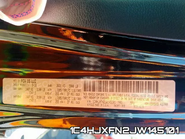 1C4HJXFN2JW145101 фото 2
