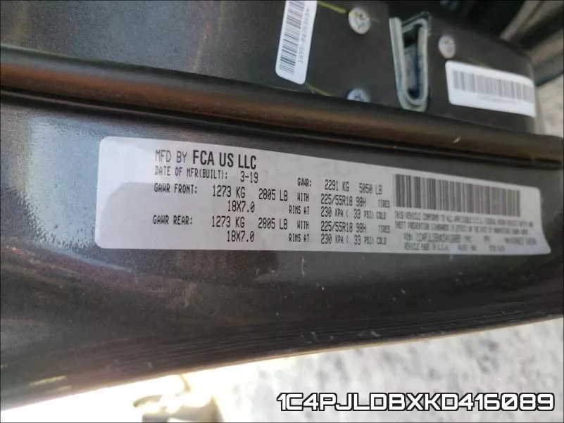 1C4PJLDBXKD416089 фото 2