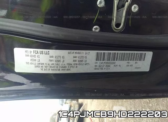 1C4PJMCB9HD222203 фото 10