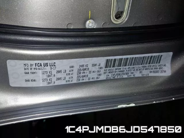 1C4PJMDB6JD547850 фото 2