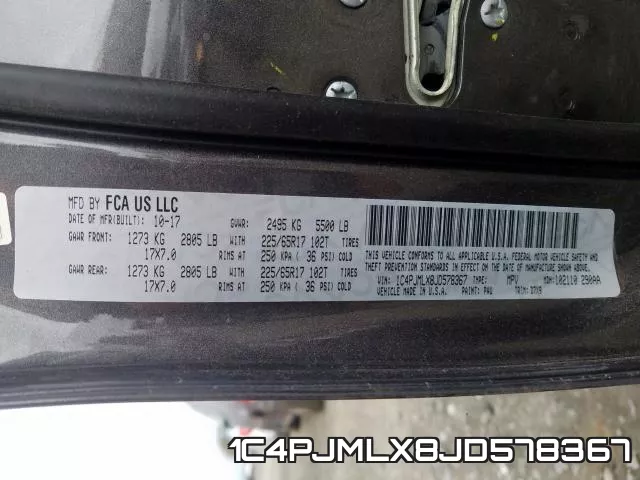 1C4PJMLX8JD578367 фото 2