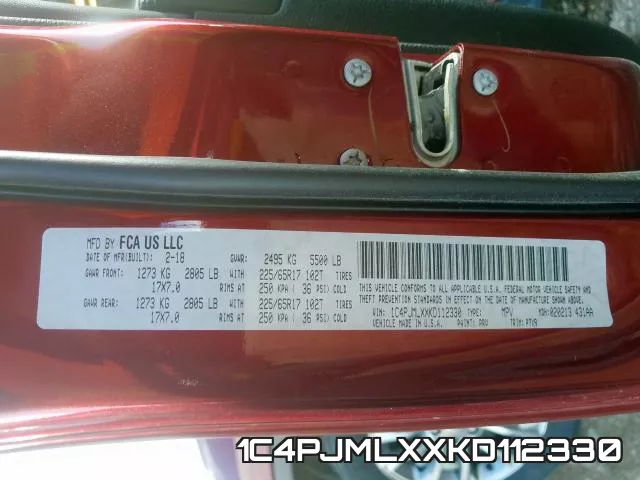 1C4PJMLXXKD112330 фото 2