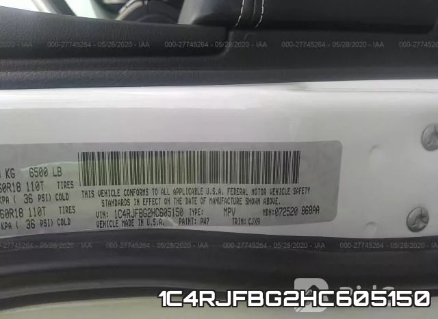 1C4RJFBG2HC605150 фото 10