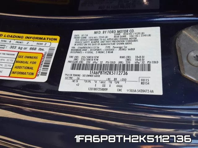 1FA6P8TH2K5112736 фото 2