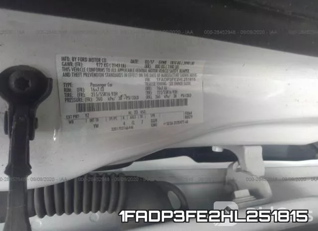 1FADP3FE2HL251815 фото 10