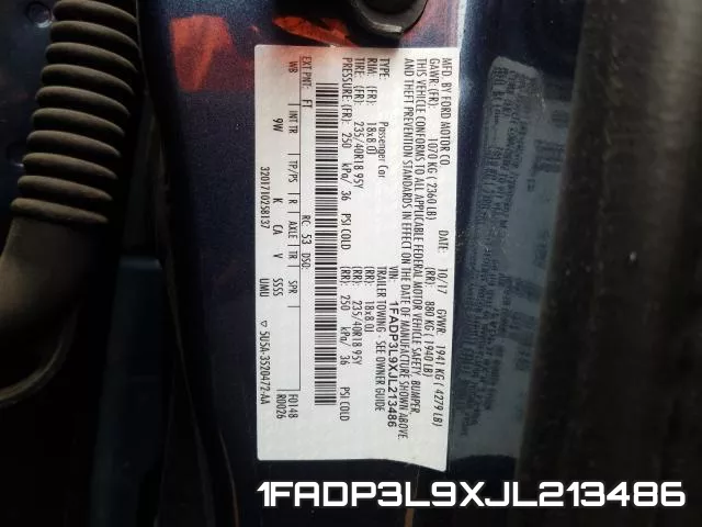 1FADP3L9XJL213486 фото 2